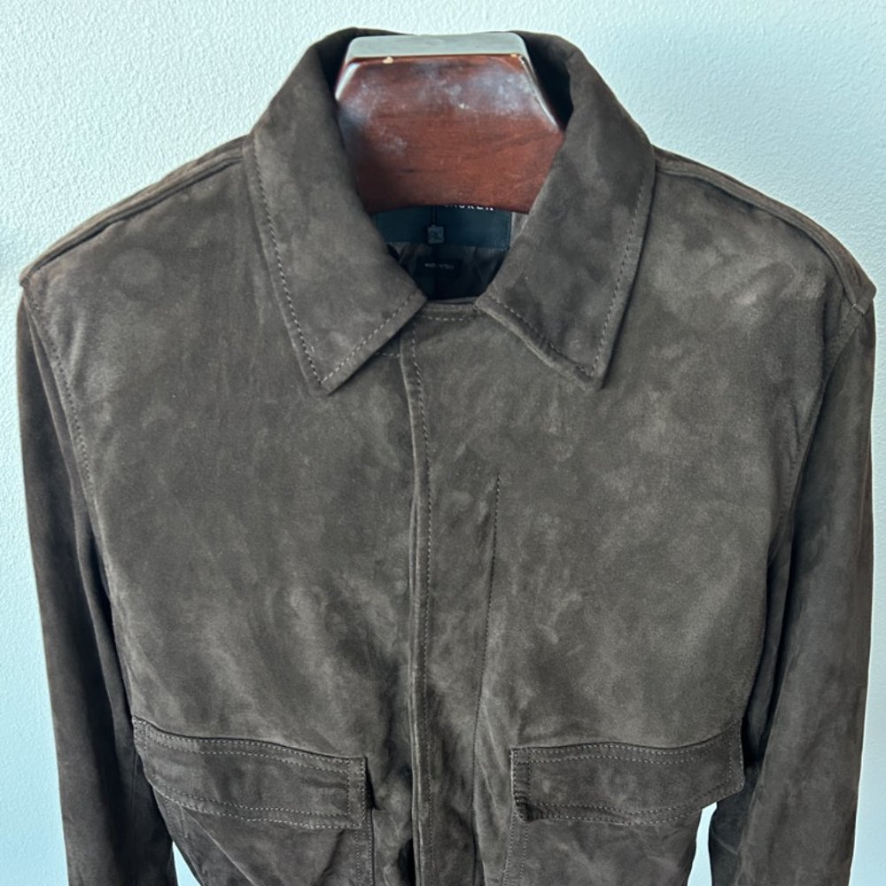 Ralph Lauren Black Label 100% Goat Skin Suede Leather - Size L - Brown NWT